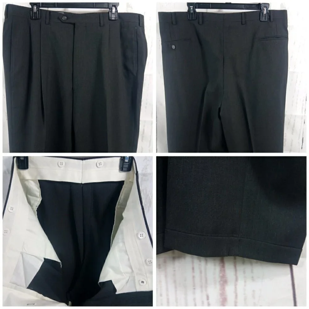 Bill Blass The Jones Store 43L Charcoal 2pc Suit